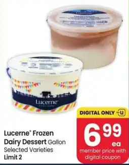 Albertsons Lucerne Frozen Dairy Dessert Gallon offer