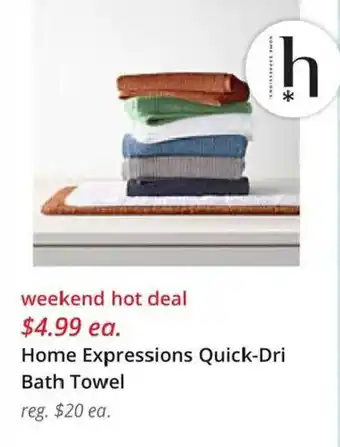 JC Penney Home Expressions Quick-Dri Bath Towel offer