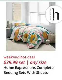 JC Penney Home Expressions Complete Bedding Sets With Sheets offer