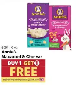 Harris Teeter Annie's Macaroni & Cheese offer