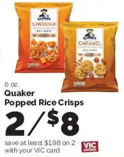 Harris Teeter Quaker Popped Rice Crisps offer