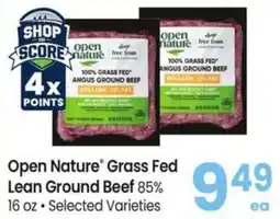 Albertsons Open Nature Grass Fed Lean Ground Beef offer