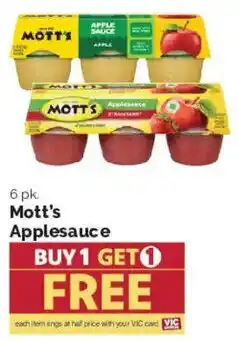 Harris Teeter Mott's Applesauce offer
