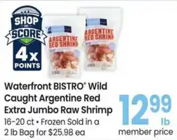 Albertsons Waterfront Bistro Wild Caught Argentine Red Extra Jumbo Raw Shrimp offer