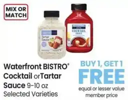 Albertsons Waterfront Bistro Cocktail or Tartar Sauce offer