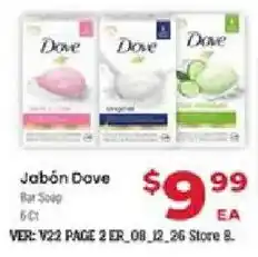 Supermercado El Rancho Jabón Dove Bar Soap offer