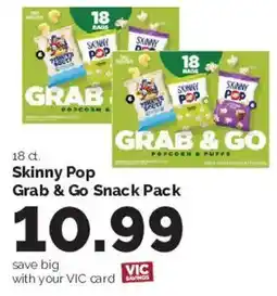 Harris Teeter Skinny Pop Grab & Go Snack Pack offer