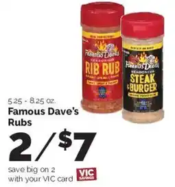 Harris Teeter Famous Dave's Rubs offer