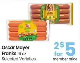 Albertsons Oscar Mayer Franks offer