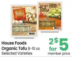 Albertsons House Foods Organic Tofu offer