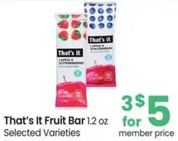 Albertsons That's It Fruit Bar offer