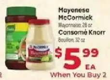 Supermercado El Rancho Mayonesa McCormick or Consomme Knorra offer