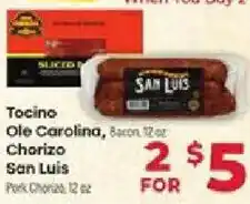 Supermercado El Rancho San Luis pork chorizo offer