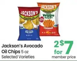 Albertsons Jackson's Avocado Oil Chips offer