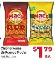 Supermercado El Rancho Chicharrones de Puercos Mac's offer