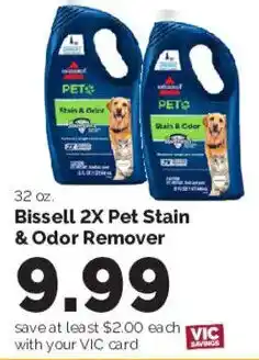 Harris Teeter Bissell 2X Pet Stain & Odor Remover offer