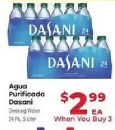 Supermercado El Rancho Dasani drinking water offer