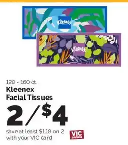 Harris Teeter Kleenex Facial Tissues offer