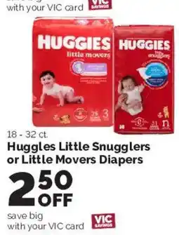 Harris Teeter Huggies Little Snugglers or Little Movers Diapers offer