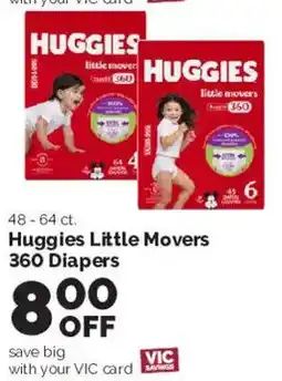 Harris Teeter Huggies Little Movers 360 Diapers offer