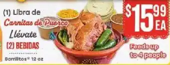 Supermercado El Rancho Libra de Carnitas de Puerco offer