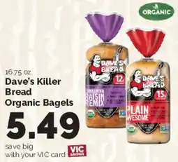 Harris Teeter Dave's Killer Bread Organic Bagels offer