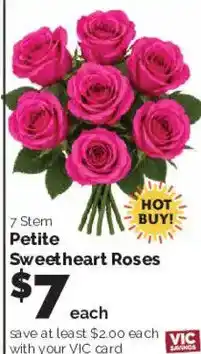 Harris Teeter 7 Stem Petite Sweetheart Roses offer