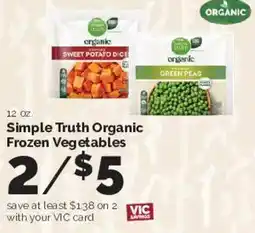 Harris Teeter Simple Truth Organic Frozen Vegetables offer