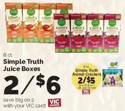 Harris Teeter Simple Truth Juice Boxes offer