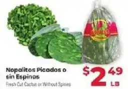Supermercado El Rancho Fresh Cut Cactus or Without Spines offer