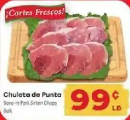 Supermercado El Rancho Chuleta de Punta Bone-In Pork Sirloin Chops offer