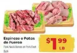 Supermercado El Rancho Pork Neck Bones or Pork Feet offer