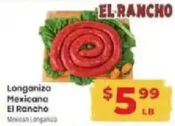 Supermercado El Rancho El Rancho Longaniza Mexicana offer