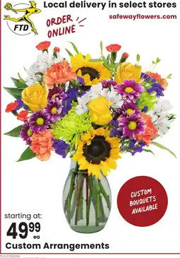 Albertsons Ftd Custom Arrangements offer