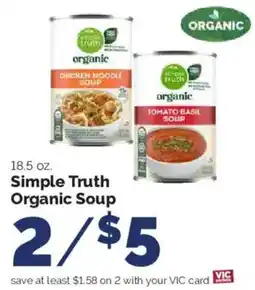 Harris Teeter Simple Truth Organic Soup offer