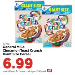 Harris Teeter General Mills Cinnamon Toast Crunch offer