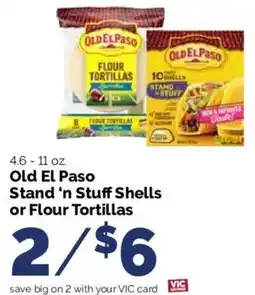 Harris Teeter Old El Paso Stand 'n Stuff Shells or Flour Tortillas offer