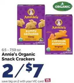 Harris Teeter Annie's Organic Snack Crackers offer
