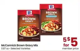 Albertsons McCormick Brown Gravy Mix offer