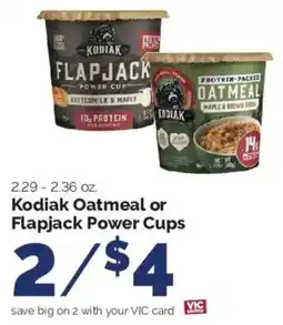 Harris Teeter Kodiak Oatmeal or Flapjack Power Cups offer