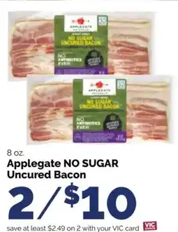 Harris Teeter Applegate no sugar uncured bacon offer