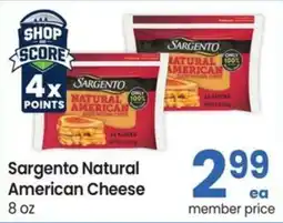 Albertsons Sargento Natural American Cheese offer