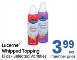 Albertsons Lucerne Whipped Topping offer