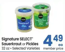 Albertsons Signature Select sauerkraut or pickles offer