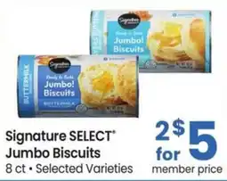 Albertsons Signature Select Jumbo Biscuits offer