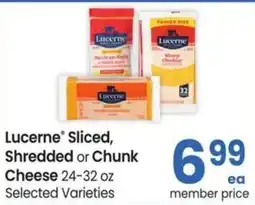Albertsons Lucerne sliced shredded or chunk cheese offer