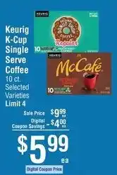 Smart & Final Keurig K-Cup Single Serve Coffee offer
