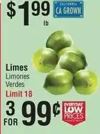Smart & Final Limes offer