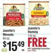Smart & Final Juanita's Menudo or Hominy offer