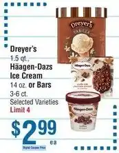 Smart & Final Dreyer's Häagen-Dazs Ice Cream or Bars offer